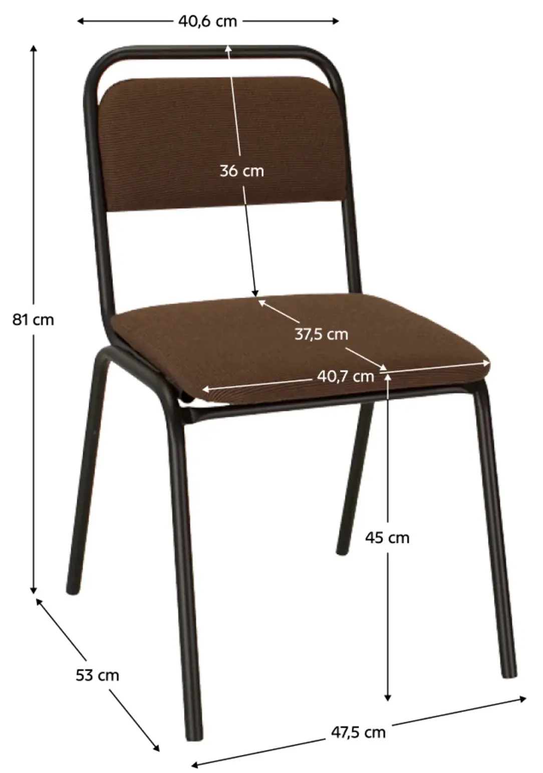 Стул Tempo Kondela Visitor (Brown) - 6