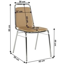 Стул Tempo Kondela Zeki (Brown/Chrome) Thumb