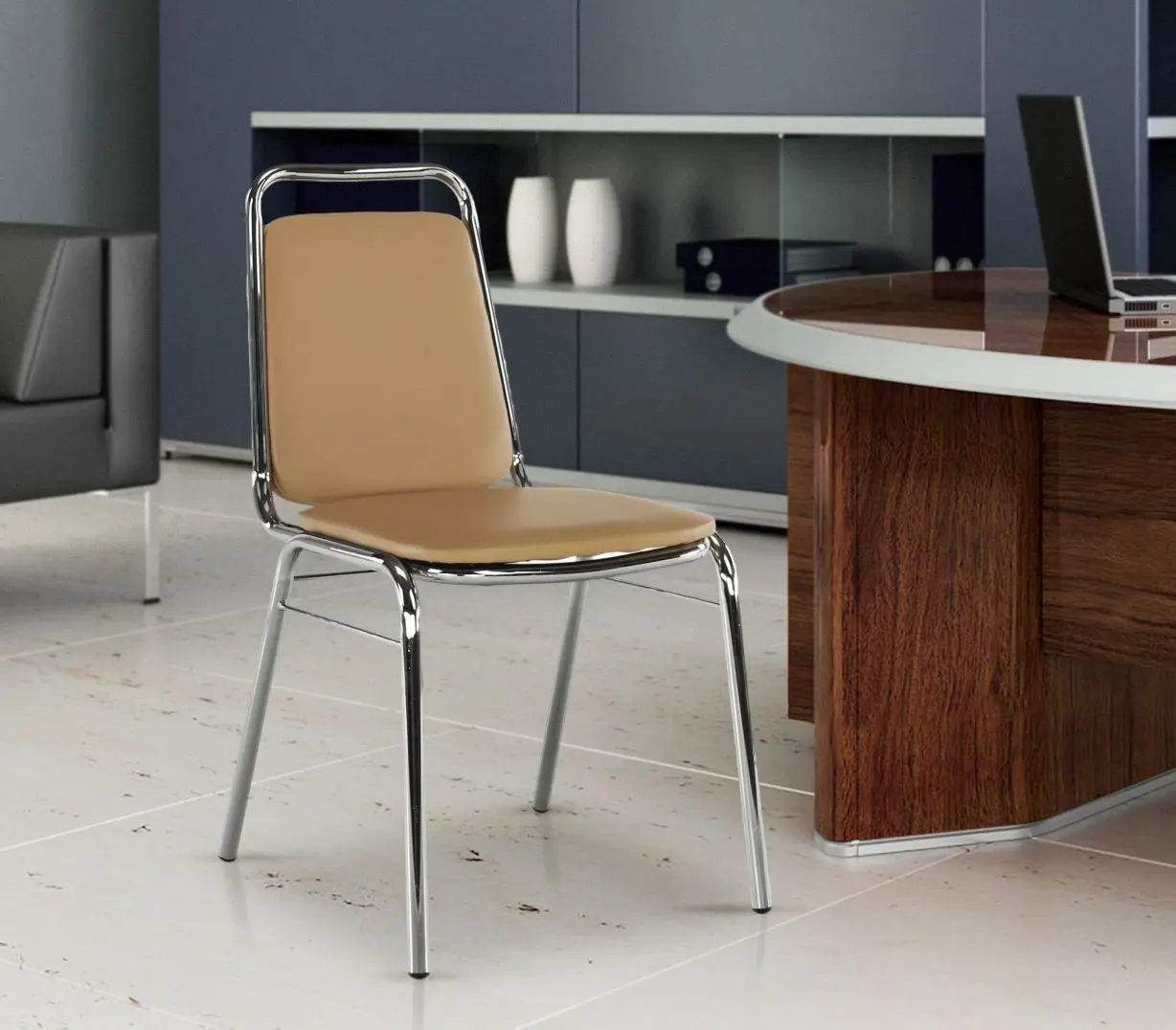 Стул Tempo Kondela Zeki (Brown/Chrome)