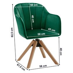 Scaun rotativ Tempo Kondela Dalio (Emerald/Beech) Thumb