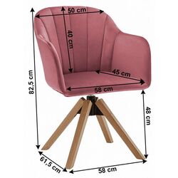 Стул вращающийся Tempo Kondela Dalio (Powdery Pink/Beech) Thumb