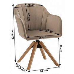 Стул вращающийся Tempo Kondela Dalio (Taupe/Beech) Thumb