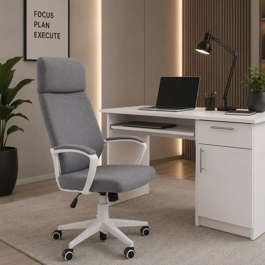 Fotoliu de birou Vasto Furniture Era (Grey/White)