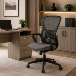 Fotoliu de birou Vasto Furniture Kira (Black/Grey)
