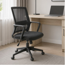 Fotoliu de birou Vasto Furniture Lina (Black)