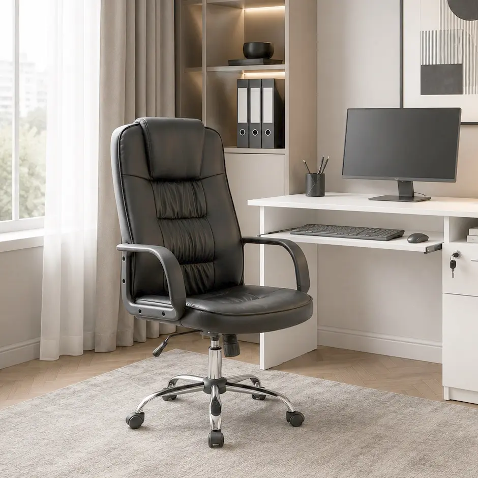 Fotoliu de birou Vasto Furniture Riva (Black)