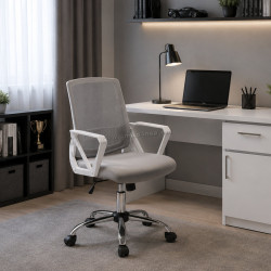 Fotoliu de birou Vasto Furniture Tindra (Grey/White)