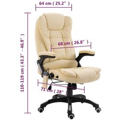 Fotoliu VidaXL 20238 (Cream) Thumb