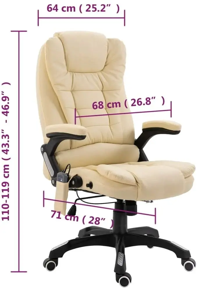 Fotoliu VidaXL 20238 (Cream)