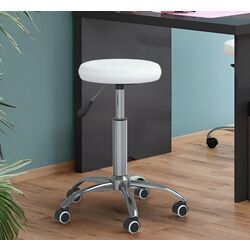 Taburet pentru salon de infrumusetare VidaXL 3085692 (White)