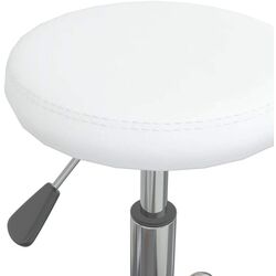 Taburet pentru salon de infrumusetare VidaXL 3085692 (White) Thumb