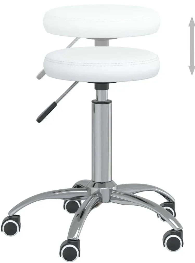 Taburet pentru salon de infrumusetare VidaXL 3085692 (White)