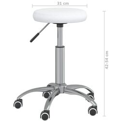 Taburet pentru salon de infrumusetare VidaXL 3085692 (White) Thumb