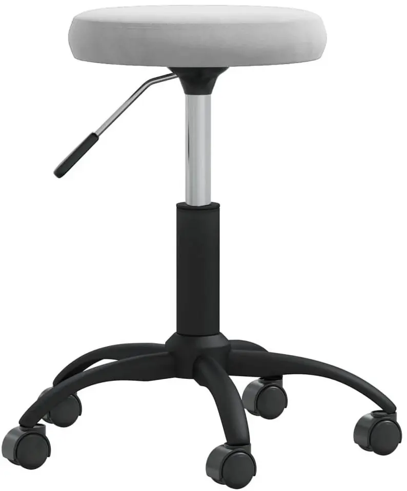 Taburet pentru salon de infrumusetare VidaXL 3085738 (Light Grey/Black)