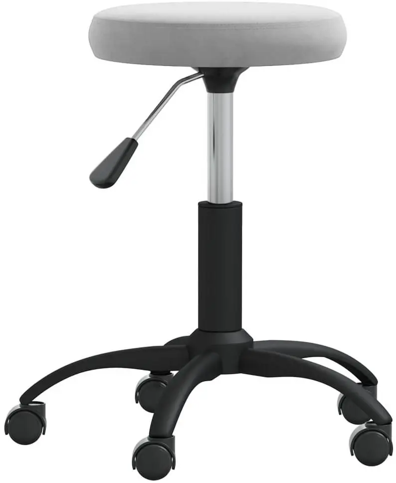 Taburet pentru salon de infrumusetare VidaXL 3085738 (Light Grey/Black)
