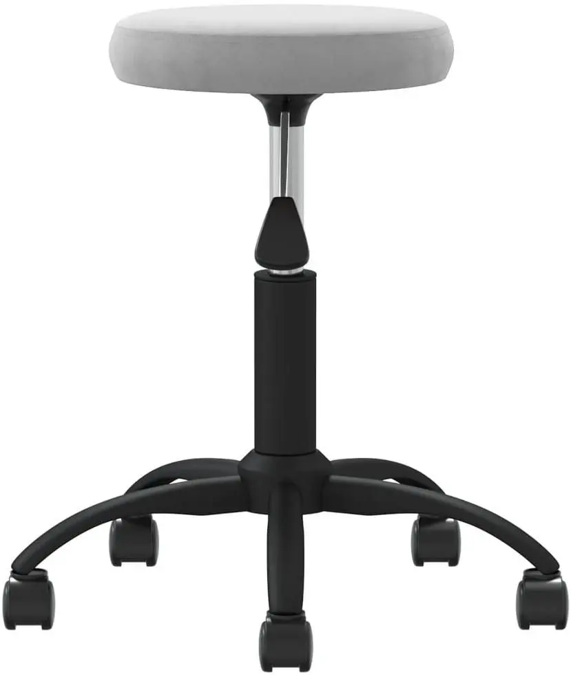 Taburet pentru salon de infrumusetare VidaXL 3085738 (Light Grey/Black)