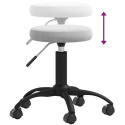 Taburet pentru salon de infrumusetare VidaXL 3085738 (Light Grey/Black) Thumb