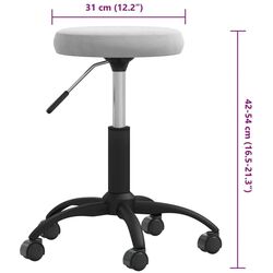 Taburet pentru salon de infrumusetare VidaXL 3085738 (Light Grey/Black) Thumb