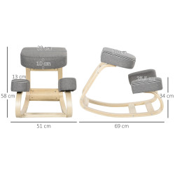 Эргономический стул Vinsetto 921-589 (Grey) Thumb