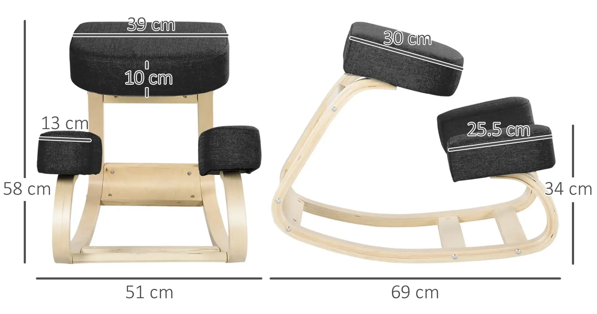 Эргономический стул Vinsetto 921-589V00BK (Black) - 3