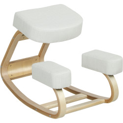 Эргономический стул Vinsetto 921-589V00CW (Cream/Birch) Thumb