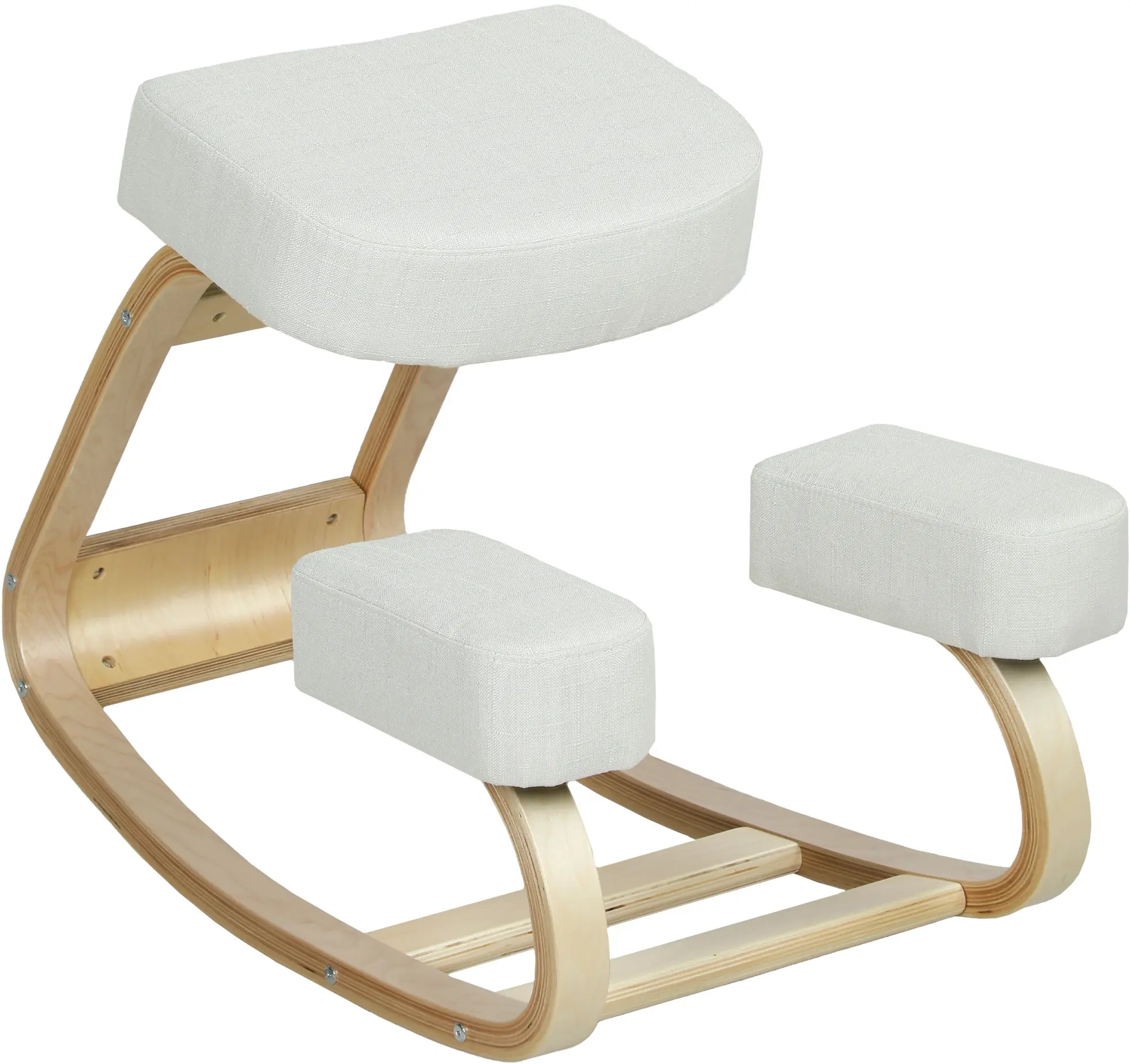 Эргономический стул Vinsetto 921-589V00CW (Cream/Birch) - 2