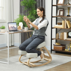 Эргономический стул Vinsetto 921-589V00CW (Cream/Birch) Thumb