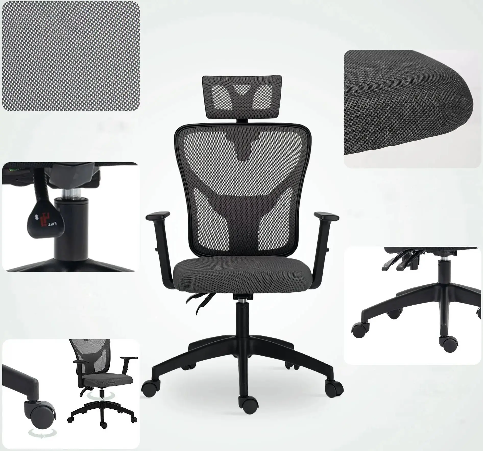 Fotoliu Vinsetto 921-404V01CG (Dark Grey) - 4