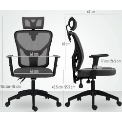 Fotoliu Vinsetto 921-404V01CG (Dark Grey) Thumb