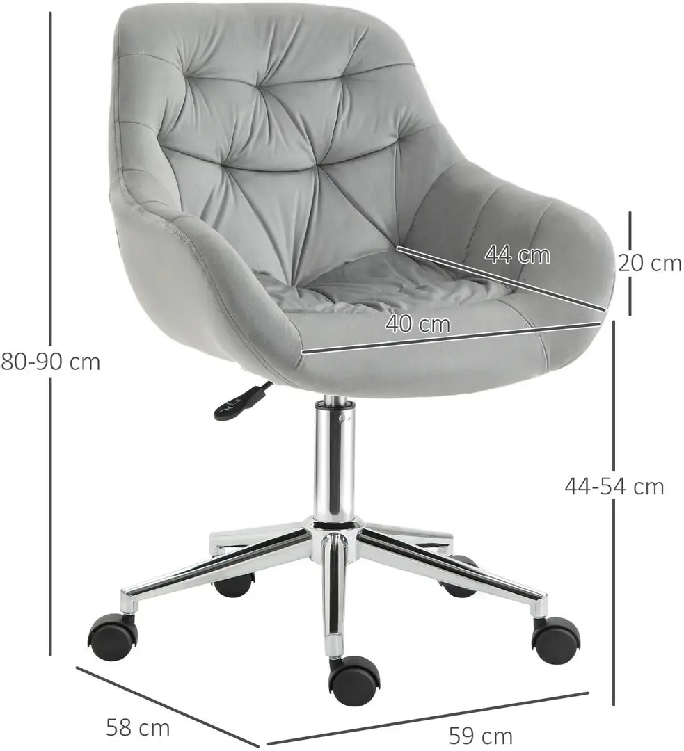 Fotoliu Vinsetto 921-480GY 59x58x90 cm (Grey)