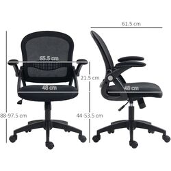 Fotoliu Vinsetto 921-511V01BK 65x61x97 cm (Black) Thumb