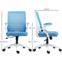 Fotoliu Vinsetto 921-512V01BU 54x54x99 cm (Blue/White) Thumb