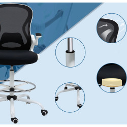 Fotoliu Vinsetto 921-628V00BK (Black/White) Thumb