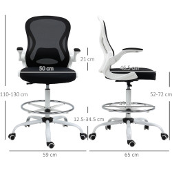Fotoliu Vinsetto 921-628V00BK (Black/White) Thumb