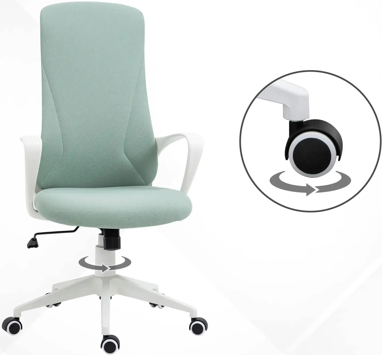 Кресло Vinsetto 921-637V00GN (Green/White) - 5