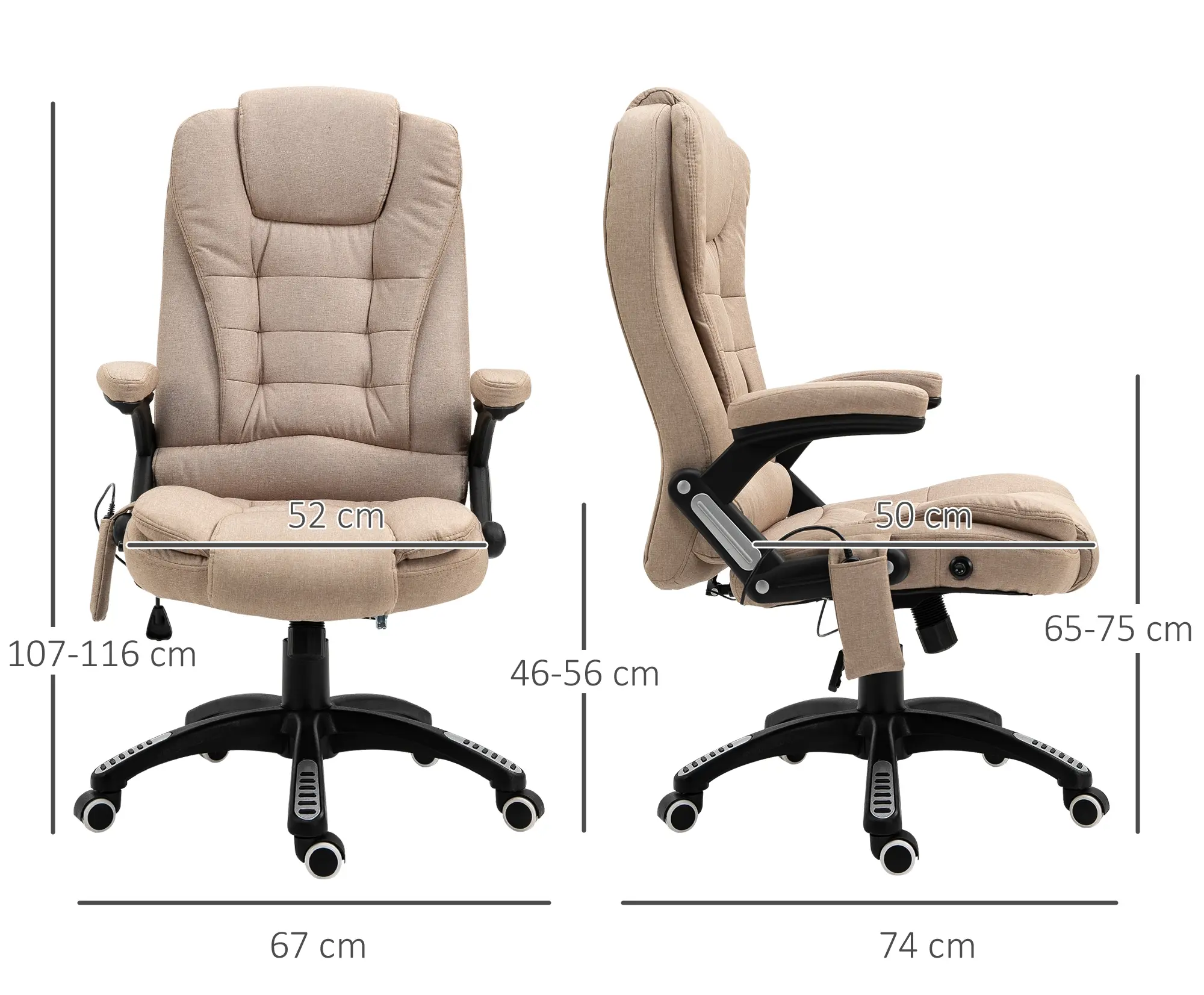 Офисное кресло Vinsetto 921-171V90BN (Beige) - 5