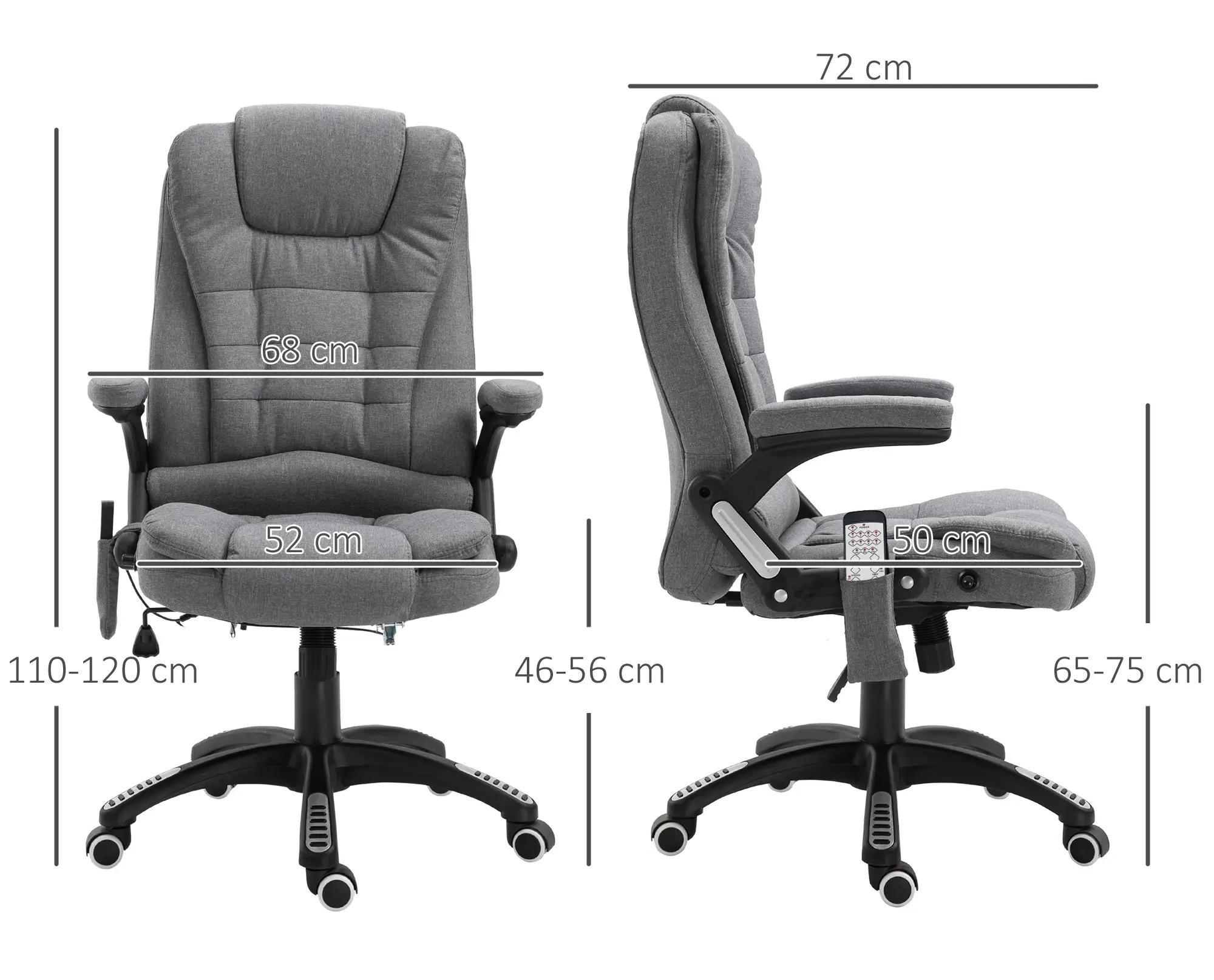 Офисное кресло Vinsetto 921-171V90GY (Grey) - 5