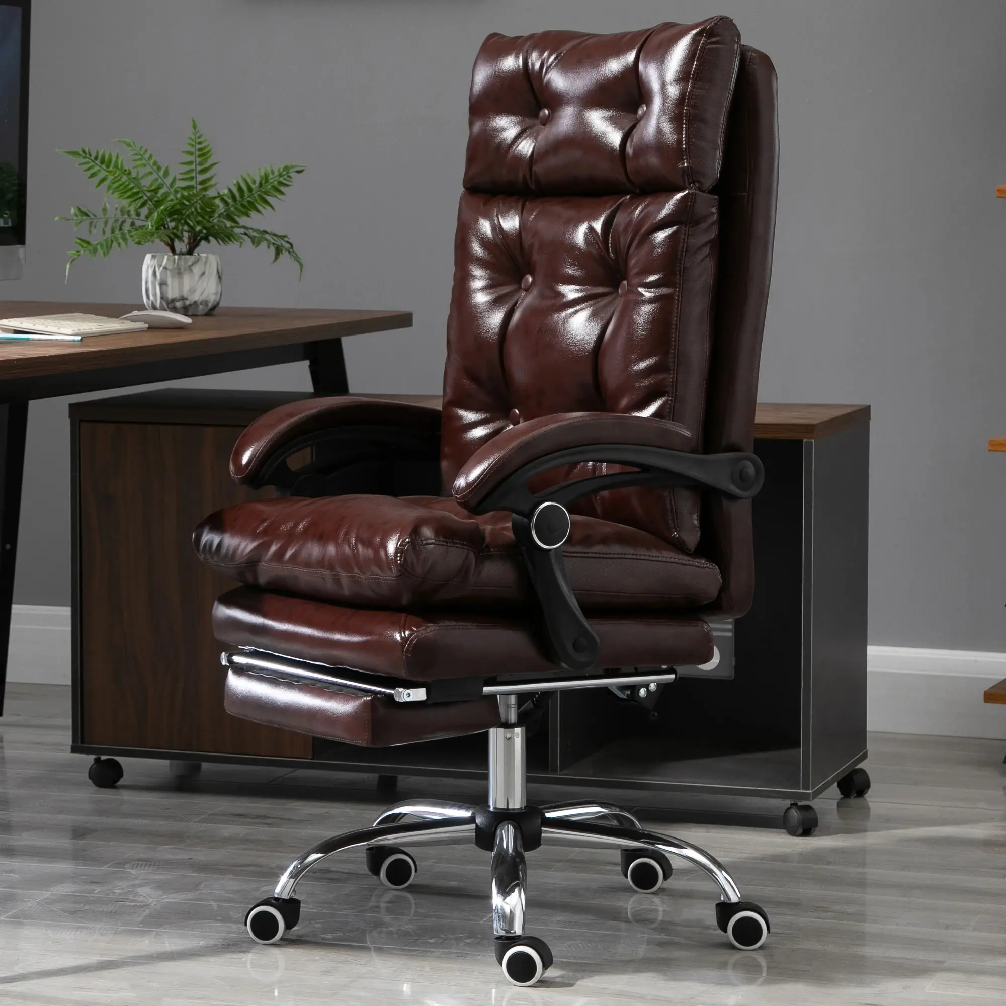 Офисное кресло Vinsetto 921-224 (Brown) - 8