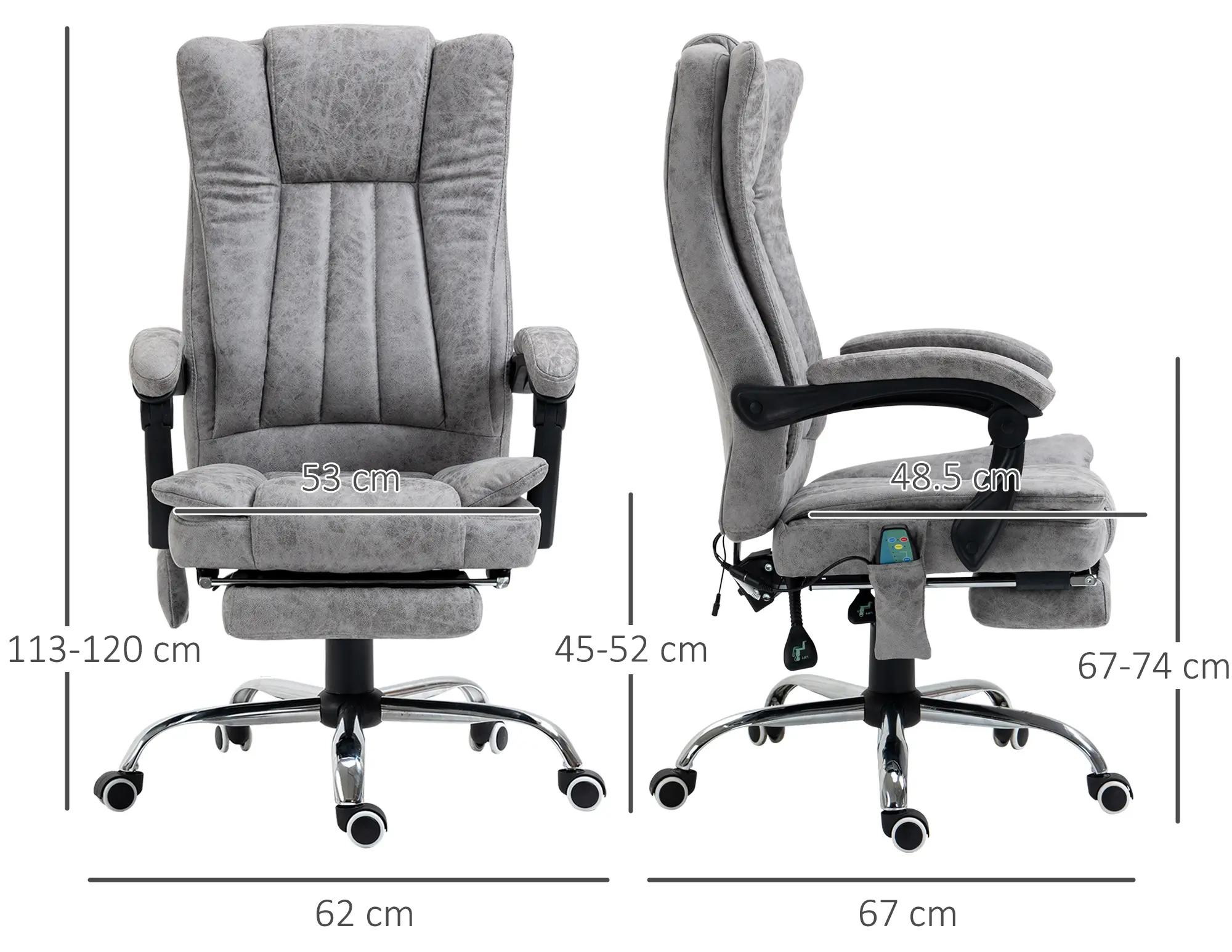 Офисное кресло Vinsetto 921-246V90 (Grey) - 3
