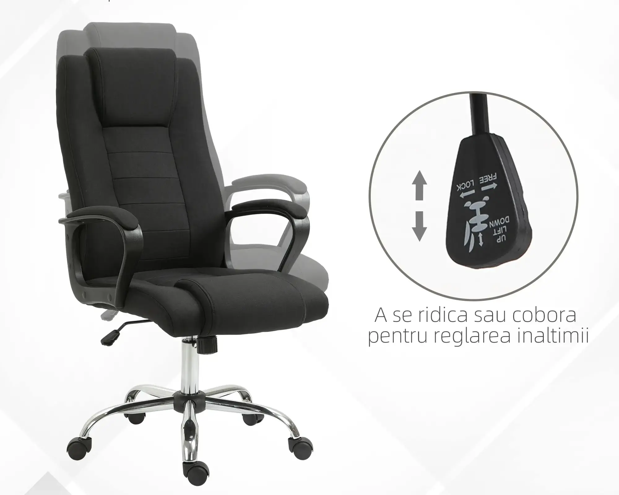 Fotoliu de birou Vinsetto 921-265BK (Black) - 5