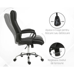 Fotoliu de birou Vinsetto 921-265BK (Black) Thumb