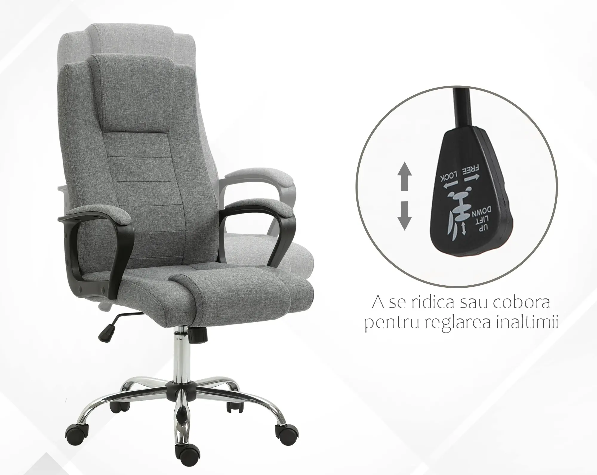 Офисное кресло Vinsetto 921-265CG (Grey) - 5