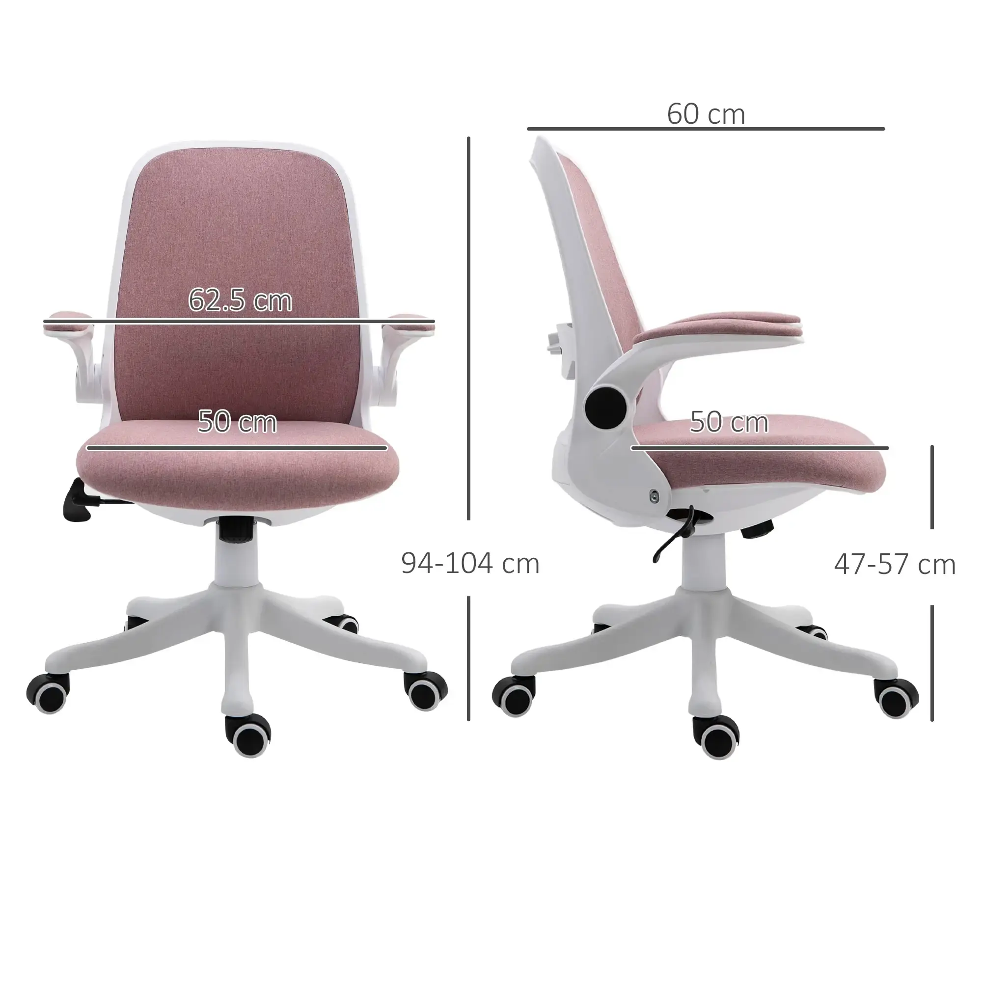 Офисное кресло Vinsetto 921-330PK (Pink/White) - 4