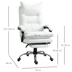 Fotoliu de birou Vinsetto 921-335WT (White) Thumb