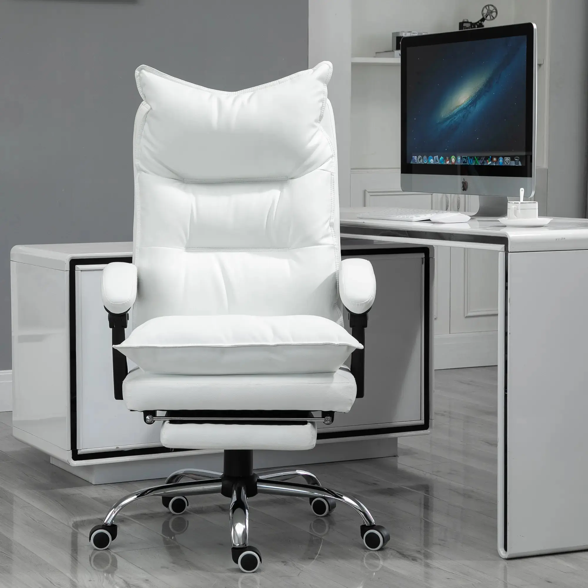 Fotoliu de birou Vinsetto 921-335WT (White) - 8