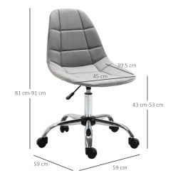 Fotoliu de birou Vinsetto 921-366GY (Grey) Thumb