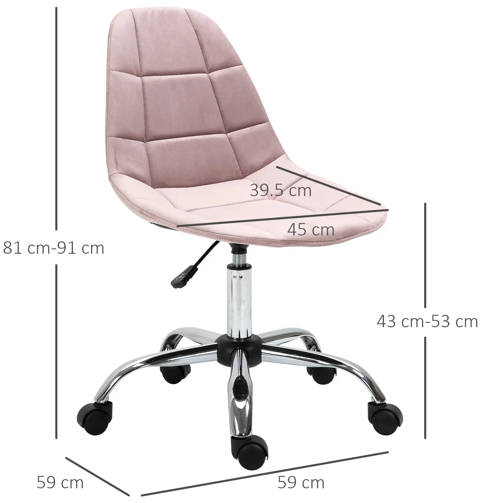 Офисное кресло Vinsetto 921-366PK (Pink) - 2