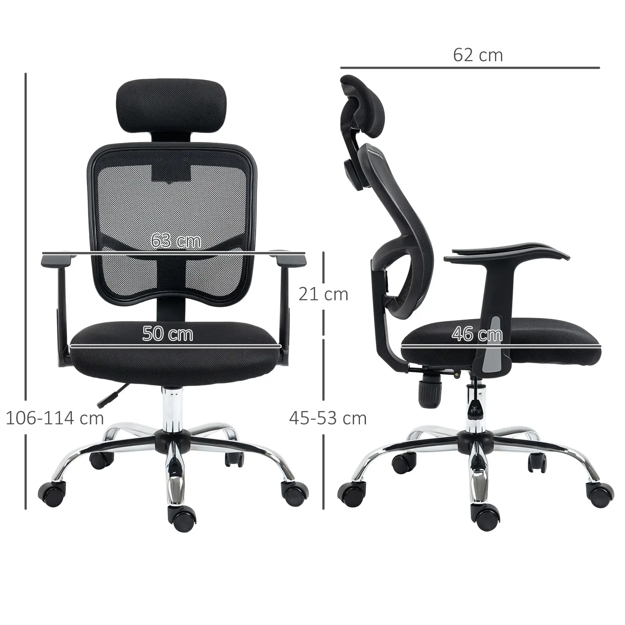 Офисное кресло Vinsetto 921-504 (Black) - 4