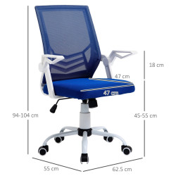 Fotoliu de birou Vinsetto 921-547BU (Blue/White) Thumb