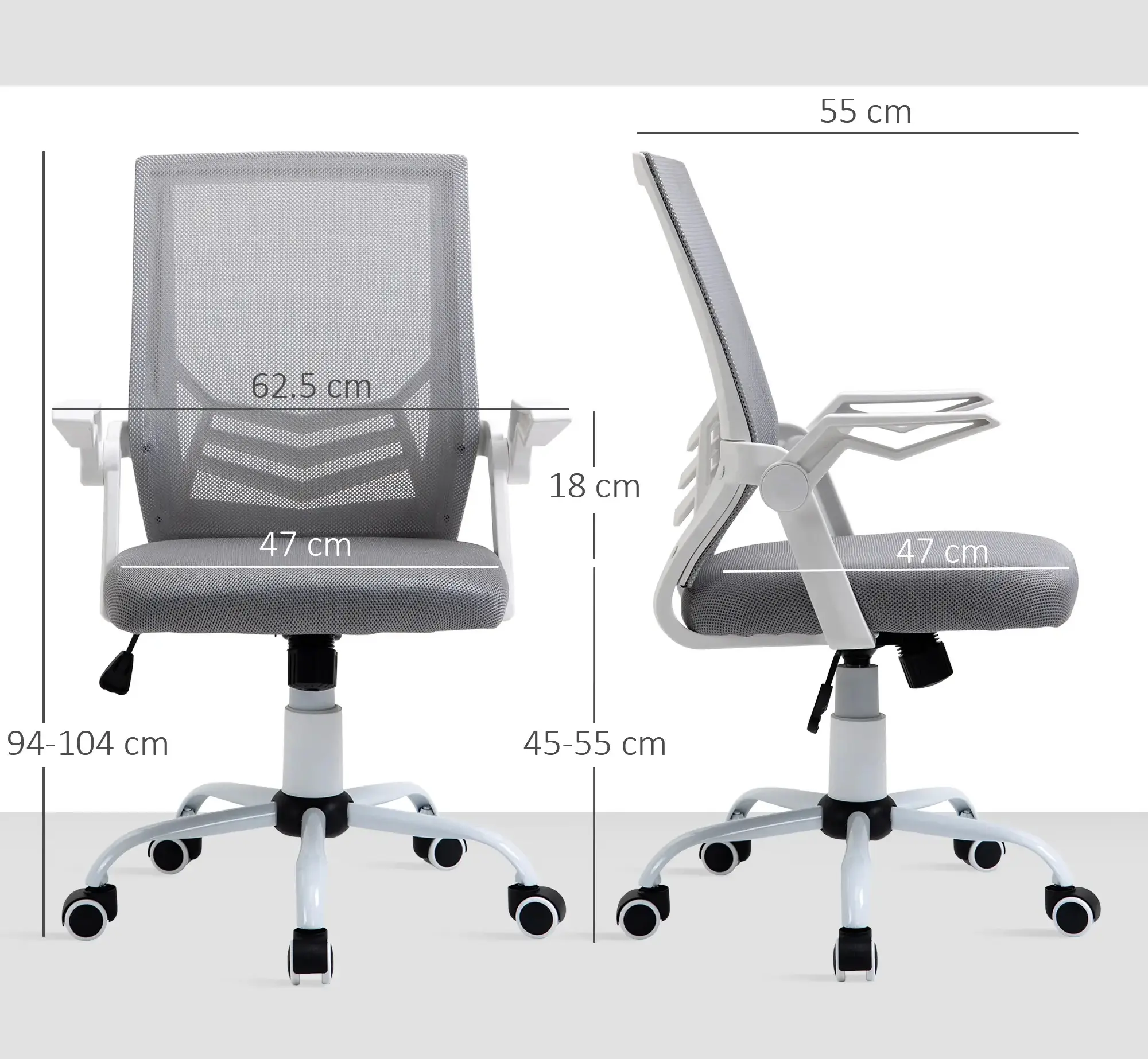 Офисное кресло Vinsetto 921-547GY (Grey) - 6